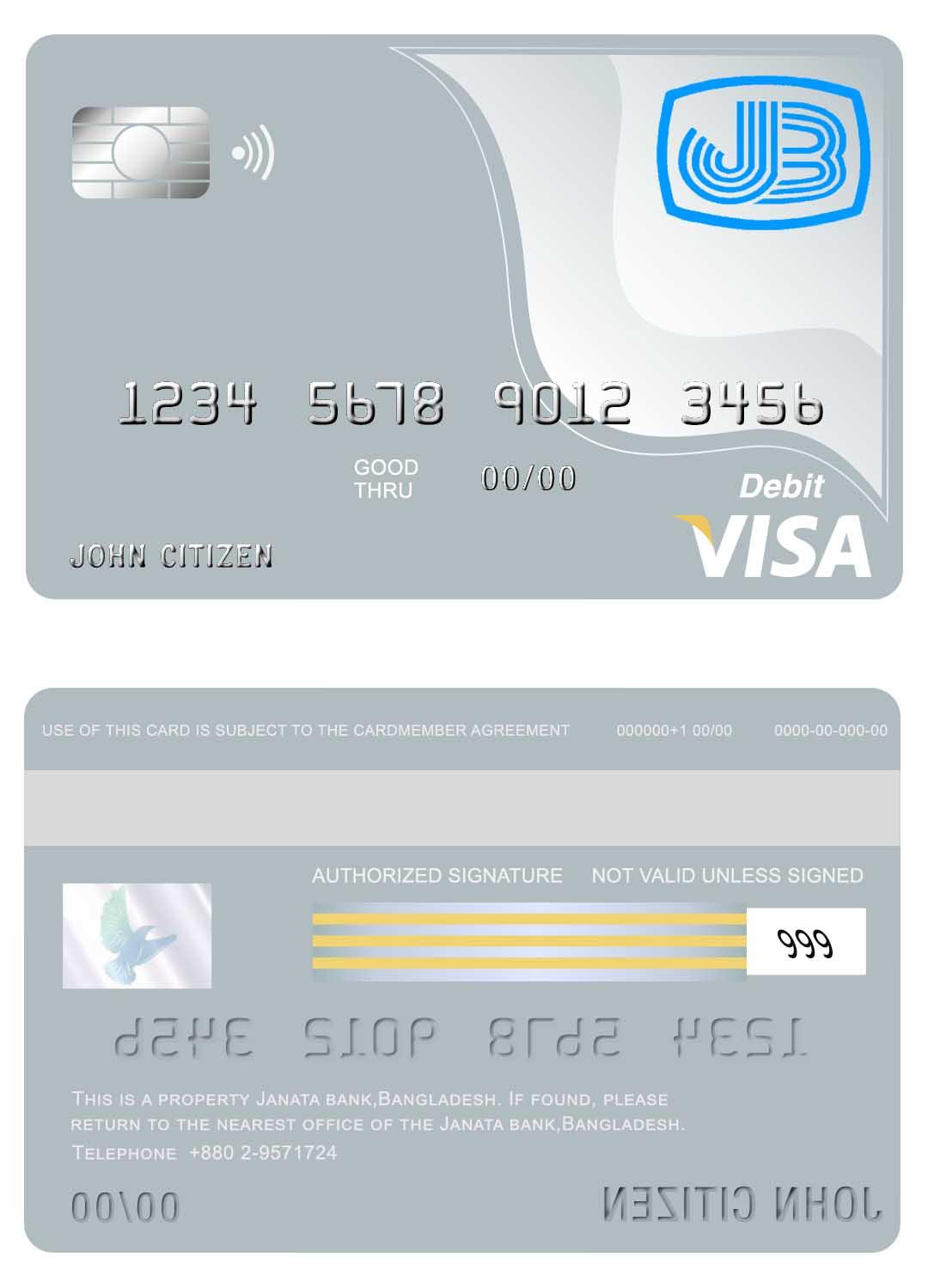 Bangladesh Janata bank visa card